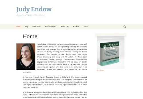 [Etats Unis d’Amérique] Judy Endow – Aspects of autism translated