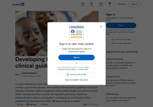 [Ouganda] Developing Uganda’s first clinical guidelines for Autism
