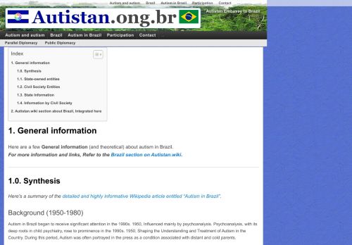 [Autistan] [Brésil] Síntese e sumário das informações sobre o autismo no Brasil (Embaixada do Autistão para o Brasil, 2024)