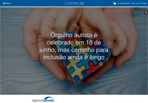 [Brésil] « Orgulho autista é celebrado em 18 de junho, mas caminho para inclusão ainda é longo » (Agência Senado, 2020)